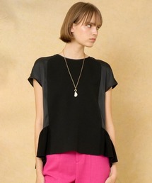 コンパクトポンチスカラップ袖 プルオーバー（Tシャツ/カットソー