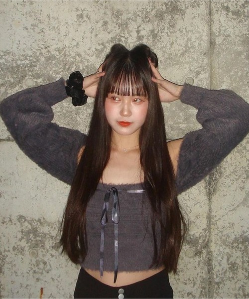 ROOPTOKYO(ループトウキョウ)の「リボンニットキャミ + ニットカーディガン アンサンブル 2点セット(カーディガン/ボレロ・レディース・ブラック/グレー/ピンク/ベージュ/ホワイト・FREE)」の19枚目の写真