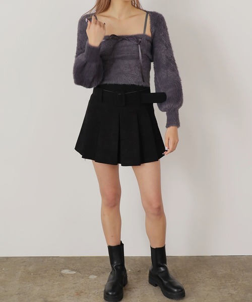 NOMAE リボンキャミボレロアンサンブルニット　ブラック リボンキャミボレロアンサンブルニット（ニット/セーター