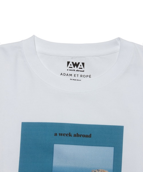 ADAM ET ROPE'(アダムエロペ)の「【A Week Abroad for ADAM ET ROPE'】TRAVEL T-SHIRT(Tシャツ/カットソー・メンズ・オレンジ/ブルー/ブラック・L/M/XL)」の4枚目の写真
