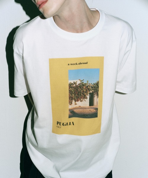 ADAM ET ROPE'(アダムエロペ)の「【A Week Abroad for ADAM ET ROPE'】TRAVEL T-SHIRT(Tシャツ/カットソー・メンズ・オレンジ/ブルー/ブラック・L/M/XL)」の13枚目の写真