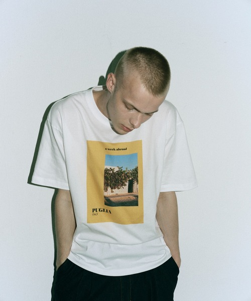 ADAM ET ROPE'(アダムエロペ)の「【A Week Abroad for ADAM ET ROPE'】TRAVEL T-SHIRT(Tシャツ/カットソー・メンズ・オレンジ/ブルー/ブラック・L/M/XL)」の14枚目の写真