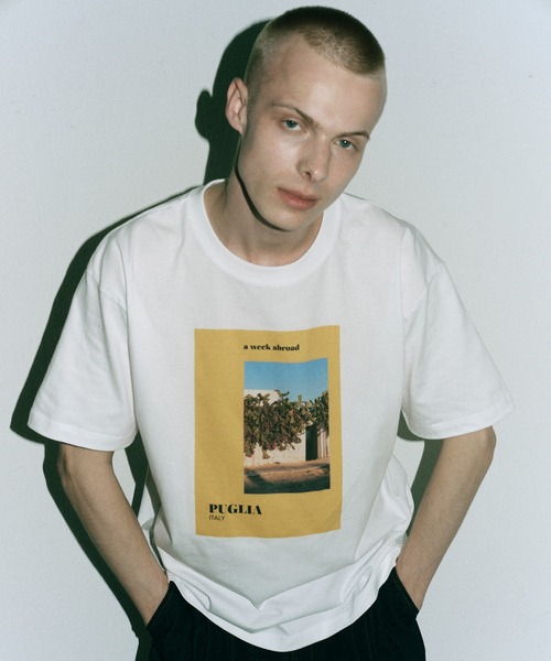 ADAM ET ROPE'(アダムエロペ)の「【A Week Abroad for ADAM ET ROPE'】TRAVEL T-SHIRT(Tシャツ/カットソー・メンズ・オレンジ/ブルー/ブラック・L/M/XL)」の12枚目の写真