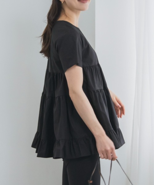 Sono(ソーノ)の「【ZOZO限定】ご好評につき再販売決定!ご自宅でお洗濯可能【SONO/ソーノ】ティアードフレアブラウス(シャツ/ブラウス・レディース・ホワイト/ピンク/ブラック/ライトブルー・F)」の20枚目の写真