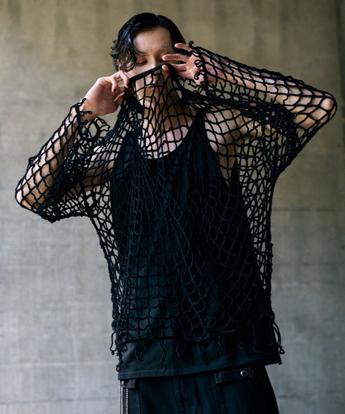 HARE（ハレ）の「【UNDERGROUND MODE】スパイダーニット(HARE)（Tシャツ/カットソー・メンズ・ブラック/パープル・FREE）」の9枚目の写真