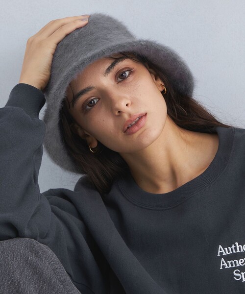 green label relaxing（グリーンレーベルリラクシング）の「ヘアリーミックス ハット③ クローシュ / クロシェ / 帽子（ハット・レディース・ブラウン/ライトグレー/ブラック/オフホワイト/ダークグレー・FREE）」の6枚目の写真