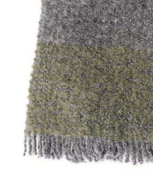 green label relaxing（グリーンレーベルリラクシング）の「MADE IN BISYU BOUCLELINE マフラー◆（マフラー・メンズ・グレー/ネイビー・フリー）」の3枚目の写真