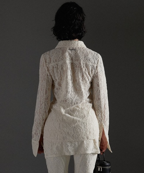 PRANK PROJECT（プランクプロジェクト）の「モールレーススリムシャツ / Mole Slim Shirt（シャツ/ブラウス・レディース・アイボリー/ブラウン・FREE）」の21枚目の写真