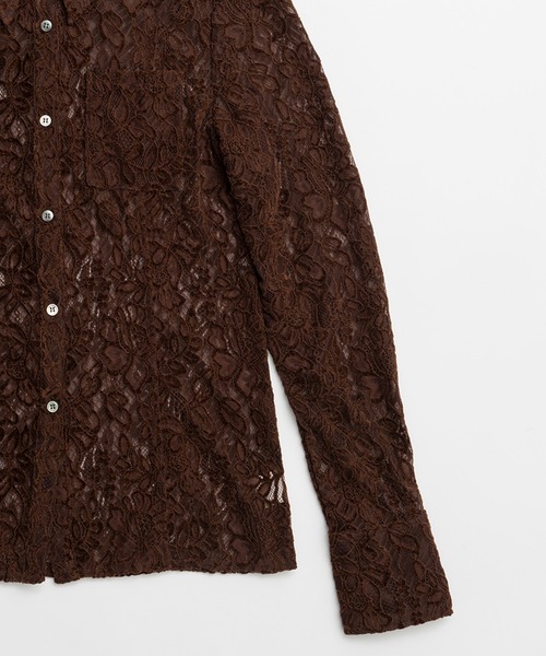 PRANK PROJECT（プランクプロジェクト）の「モールレーススリムシャツ / Mole Slim Shirt（シャツ/ブラウス・レディース・アイボリー/ブラウン・FREE）」の11枚目の写真