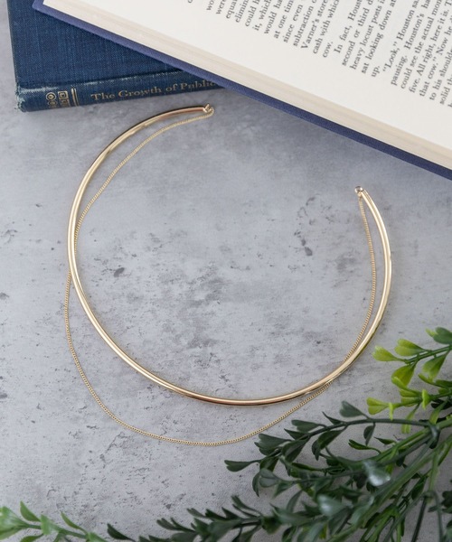 LEPSIM（レプシィム）の「２連メタルチョーカー　137903（チョーカー・レディース・ゴールド/シルバー・ONE SIZE）」の4枚目の写真