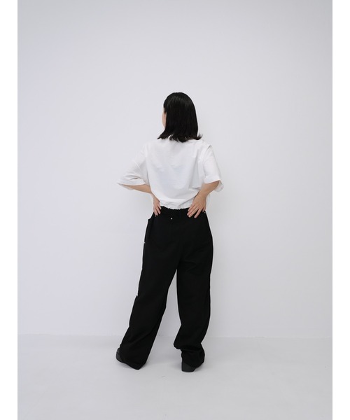 Enewd nina(エニュードニーナ)の「【ZOZO限定】クロップド ナイロン シャツ ジップ ジッパー ドローコード 半袖(シャツ/ブラウス・レディース・ブラック/ホワイト・FREE)」の16枚目の写真