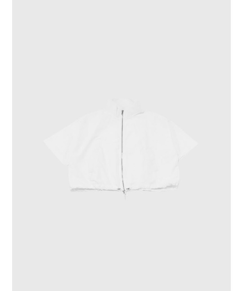 Enewd nina(エニュードニーナ)の「【ZOZO限定】クロップド ナイロン シャツ ジップ ジッパー ドローコード 半袖(シャツ/ブラウス・レディース・ブラック/ホワイト・FREE)」の17枚目の写真