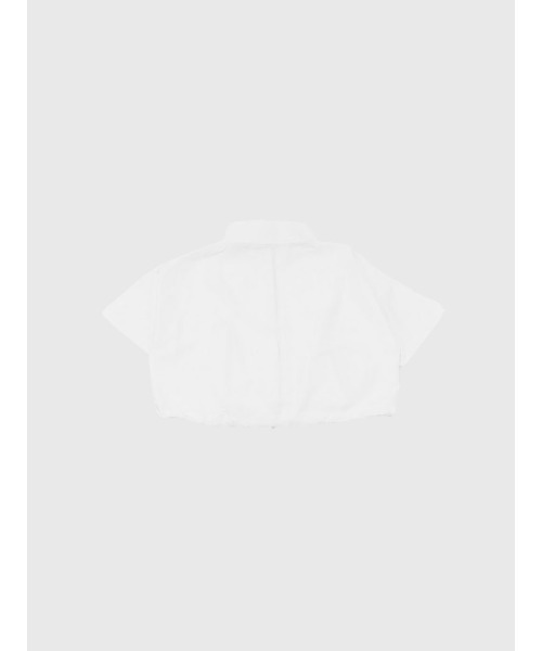 Enewd nina(エニュードニーナ)の「【ZOZO限定】クロップド ナイロン シャツ ジップ ジッパー ドローコード 半袖(シャツ/ブラウス・レディース・ブラック/ホワイト・FREE)」の18枚目の写真