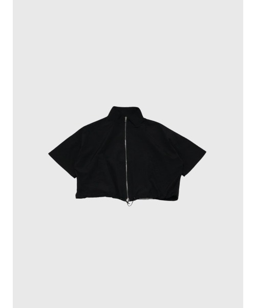 Enewd nina(エニュードニーナ)の「【ZOZO限定】クロップド ナイロン シャツ ジップ ジッパー ドローコード 半袖(シャツ/ブラウス・レディース・ブラック/ホワイト・FREE)」の19枚目の写真