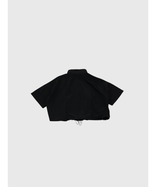 Enewd nina(エニュードニーナ)の「【ZOZO限定】クロップド ナイロン シャツ ジップ ジッパー ドローコード 半袖(シャツ/ブラウス・レディース・ブラック/ホワイト・FREE)」の20枚目の写真