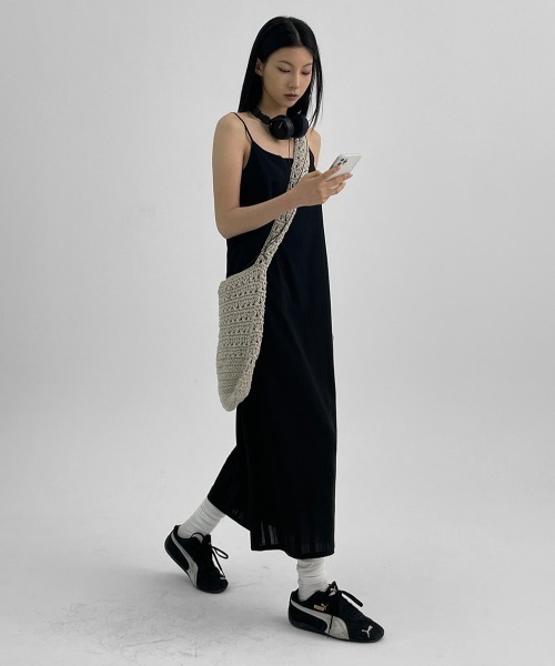 BLACKUP（ブラックアップ）の「[MADE] ファビノースリーブロングワンピース（ワンピース・レディース・クリーム/ブラック・ONESIZE）」の2枚目の写真