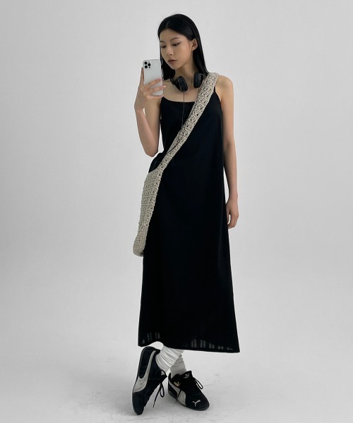 BLACKUP（ブラックアップ）の「[MADE] ファビノースリーブロングワンピース（ワンピース・レディース・クリーム/ブラック・ONESIZE）」の10枚目の写真