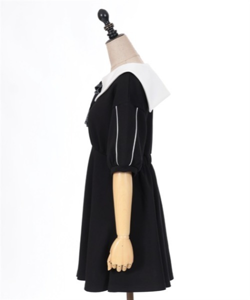 axes femme POETIQUE（アクシーズファムポエティック）の「セーラーカラーカットワンピース（ワンピース・レディース・ピンク/サックスブルー/ブラック・MEDIUM）」の8枚目の写真