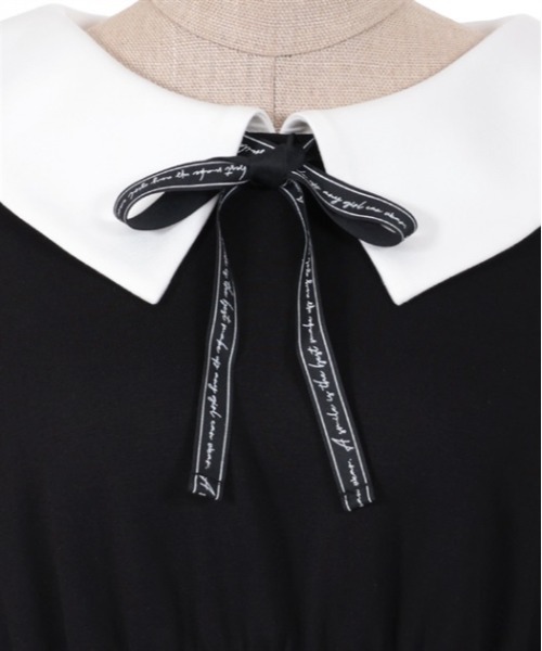 axes femme POETIQUE（アクシーズファムポエティック）の「セーラーカラーカットワンピース（ワンピース・レディース・ピンク/サックスブルー/ブラック・MEDIUM）」の12枚目の写真