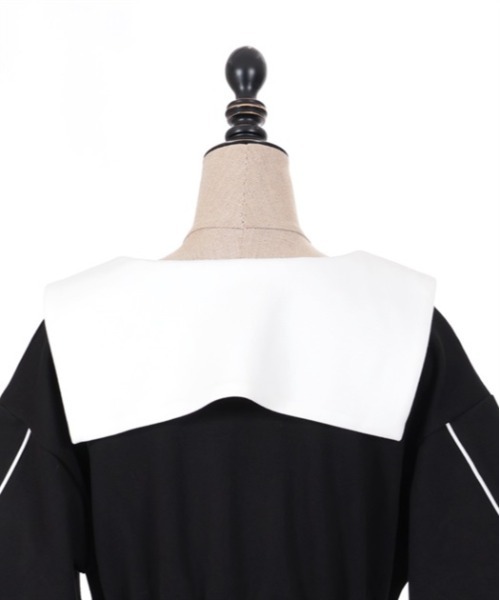 axes femme POETIQUE（アクシーズファムポエティック）の「セーラーカラーカットワンピース（ワンピース・レディース・ピンク/サックスブルー/ブラック・MEDIUM）」の13枚目の写真