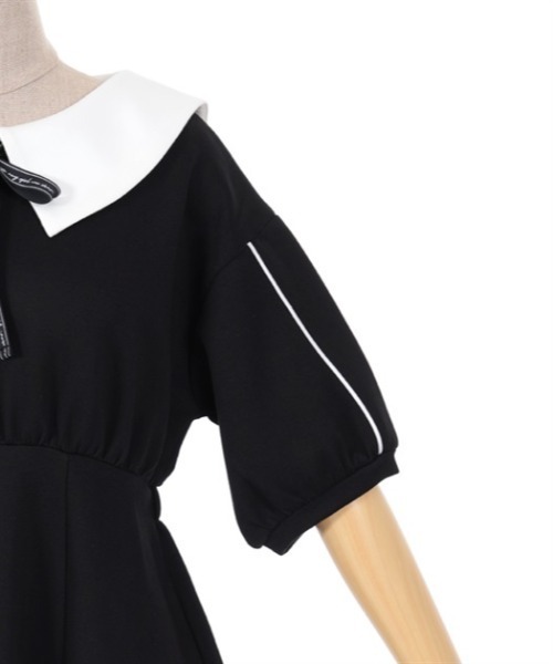 axes femme POETIQUE（アクシーズファムポエティック）の「セーラーカラーカットワンピース（ワンピース・レディース・ピンク/サックスブルー/ブラック・MEDIUM）」の14枚目の写真