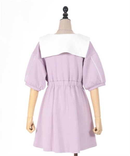 axes femme POETIQUE（アクシーズファムポエティック）の「セーラーカラーカットワンピース（ワンピース・レディース・ピンク/サックスブルー/ブラック・MEDIUM）」の17枚目の写真