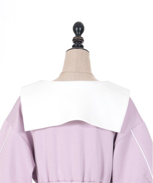 axes femme POETIQUE（アクシーズファムポエティック）の「セーラーカラーカットワンピース（ワンピース・レディース・ピンク/サックスブルー/ブラック・MEDIUM）」の22枚目の写真