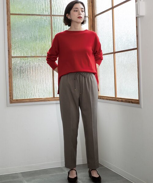 OPAQUE.CLIP（オペークドットクリップ）の「◆《S-LLsize/6color》ボートネックニット／FILIVIVI・フィルビビ【洗濯機洗い可】（ニット/セーター・レディース・グレー/ベージュ/ブルー系その他/ブラック/ホワイト系5/レッド系1・38/36/42/40）」の15枚目の写真