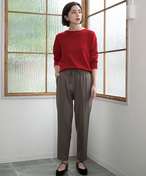 OPAQUE.CLIP（オペークドットクリップ）の「◆《S-LLsize/6color》ボートネックニット／FILIVIVI・フィルビビ【洗濯機洗い可】（ニット/セーター・レディース・グレー/ベージュ/ブルー系その他/ブラック/ホワイト系5/レッド系1・38/36/42/40）」の17枚目の写真