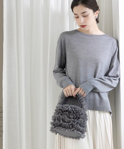 OPAQUE.CLIP（オペークドットクリップ）の「◆《S-LLsize/6color》ボートネックニット／FILIVIVI・フィルビビ【洗濯機洗い可】（ニット/セーター・レディース・グレー/ベージュ/ブルー系その他/ブラック/ホワイト系5/レッド系1・38/36/42/40）」の20枚目の写真