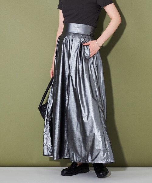 CITEN(シテン)の「<CITEN> シャイニー ボリュームスカート(スカート・レディース・シルバー/ブラック・M/S)」の6枚目の写真