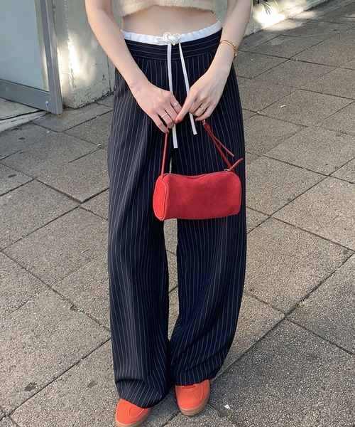 HALEY PESCA（ヘーリーペスカ）の「HALEY PESCA/ダブルウエスト　イージースラックス（スラックス・レディース・ネイビー/グレー・FREE/SMALL/MEDIUM）」の21枚目の写真