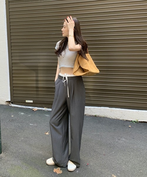 HALEY PESCA（ヘーリーペスカ）の「HALEY PESCA/ダブルウエスト　イージースラックス（スラックス・レディース・ネイビー/グレー・FREE/SMALL/MEDIUM）」の18枚目の写真