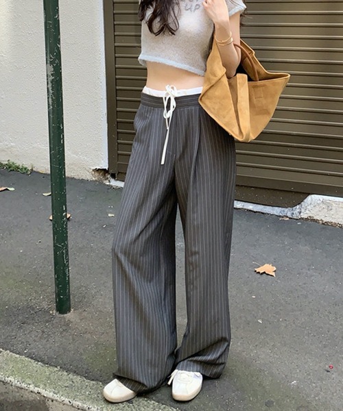 HALEY PESCA（ヘーリーペスカ）の「HALEY PESCA/ダブルウエスト　イージースラックス（スラックス・レディース・ネイビー/グレー・FREE/SMALL/MEDIUM）」の13枚目の写真