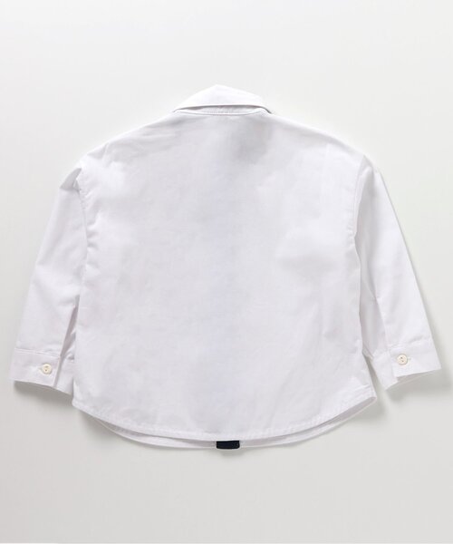 apres les cours（アプレレクール）の「tiny bear 2柄シャツ（シャツ/ブラウス・キッズ・オフホワイト/ストライプ・120/110/100/90/80）」の3枚目の写真