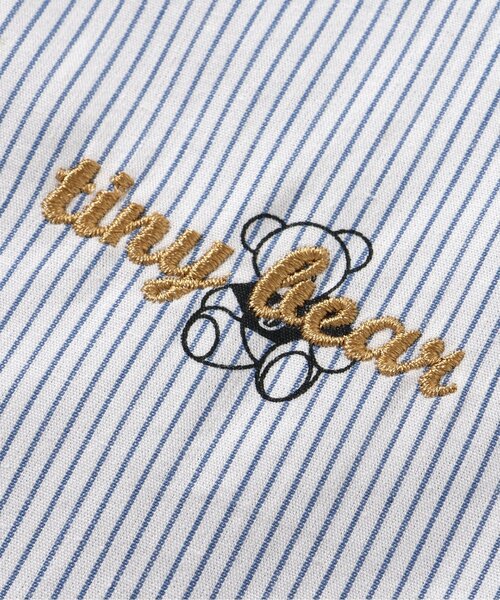 apres les cours（アプレレクール）の「tiny bear 2柄シャツ（シャツ/ブラウス・キッズ・オフホワイト/ストライプ・120/110/100/90/80）」の11枚目の写真