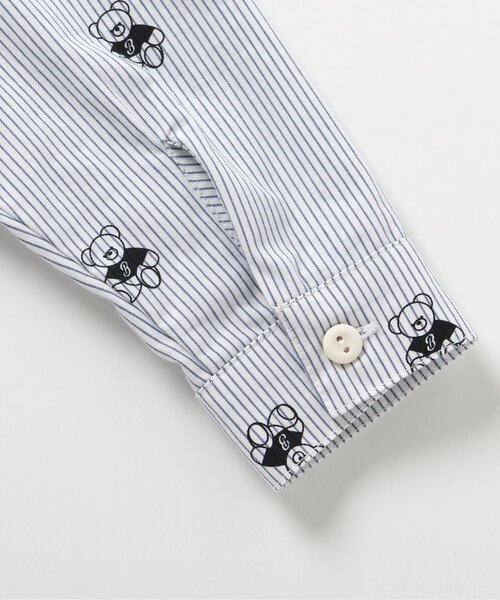 apres les cours（アプレレクール）の「tiny bear 2柄シャツ（シャツ/ブラウス・キッズ・オフホワイト/ストライプ・120/110/100/90/80）」の12枚目の写真