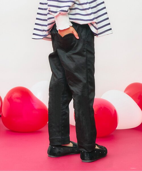 apres les cours(アプレレクール)の「ハートポケットきゅんパンツ(テーパード)(その他パンツ・キッズ・アイボリー/ブルー/ブラック/ピンク/チェック・100/90/80/110/140/130/120)」の3枚目の写真