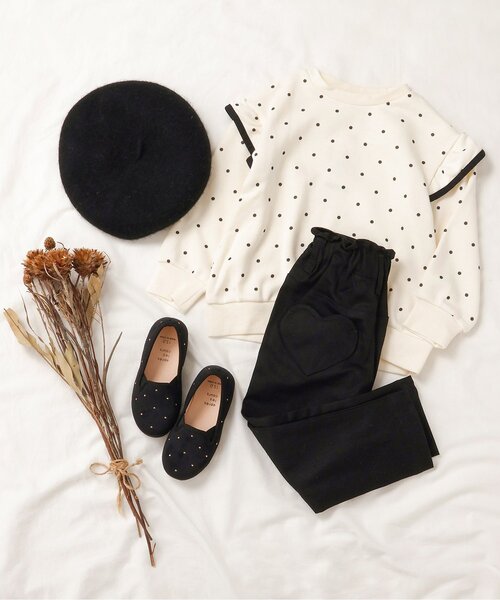 apres les cours(アプレレクール)の「ハートポケットきゅんパンツ(テーパード)(その他パンツ・キッズ・アイボリー/ブルー/ブラック/ピンク/チェック・100/90/80/110/140/130/120)」の10枚目の写真