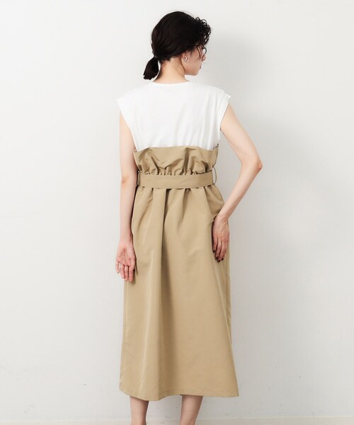 OPAQUE.CLIP（オペークドットクリップ）の「◆ベアトレンチ風ドッキングワンピース【洗濯機洗い可】（ワンピース・レディース・ベージュ系4/ネイビー系4・38/36）」の13枚目の写真