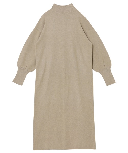 金ボタン付きロングニットワンピース（ワンピース）｜andme