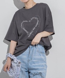 ハートプリントTシャツ≪手洗い可能≫