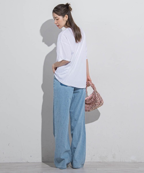VICKY(ビッキー)の「ハートプリントTシャツ≪手洗い可能≫(Tシャツ/カットソー・レディース・アイボリー/ホワイト系その他/チャコールグレー/ブラック・M)」の14枚目の写真