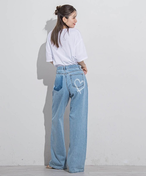 VICKY(ビッキー)の「ハートプリントTシャツ≪手洗い可能≫(Tシャツ/カットソー・レディース・アイボリー/ホワイト系その他/チャコールグレー/ブラック・M)」の21枚目の写真