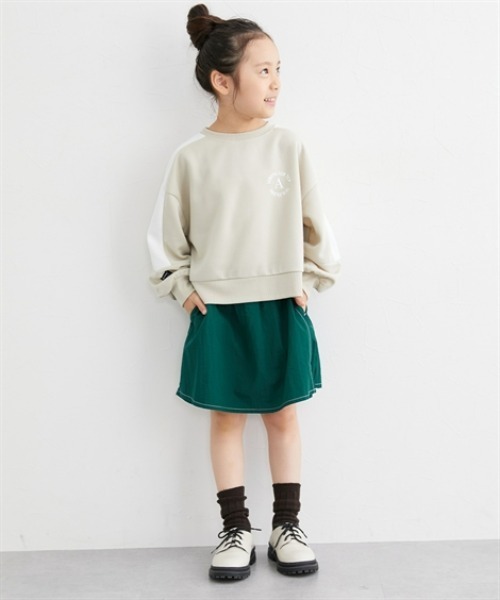 QUNTSTYLE(キュントスタイル)の「配色ステッチキュロットパンツ(その他パンツ・キッズ・ベージュ/グリーン・100/110/120/130/140/150/160)」の9枚目の写真