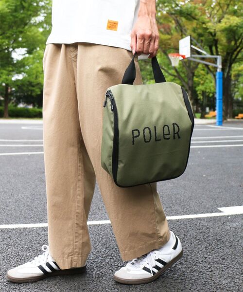 POLeR（ポーラー）の「【POLeR/ポーラー 別注】ハンギングトラベルバッグ（エコバッグ/サブバッグ・レディース・グレー/オリーブ・FREE）」の21枚目の写真