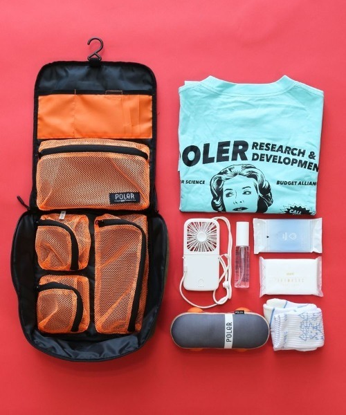 POLeR（ポーラー）の「【POLeR/ポーラー 別注】ハンギングトラベルバッグ（エコバッグ/サブバッグ・レディース・グレー/オリーブ・FREE）」の14枚目の写真