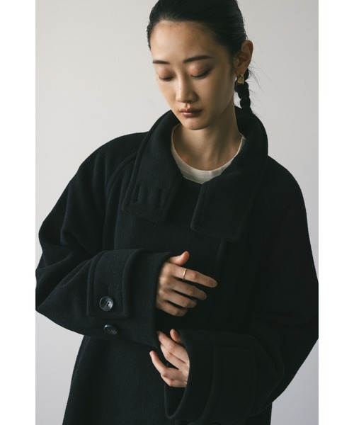 STYLEMIXER(スタイルミキサー)の「ダブルウールロングコート(ステンカラーコート・レディース・カーキ/ブラック/チャコールグレー・MEDIUM/SMALL)」の11枚目の写真