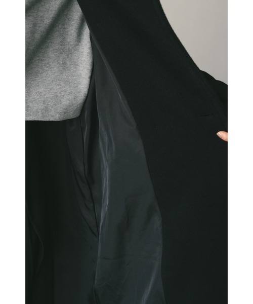 STYLEMIXER(スタイルミキサー)の「ダブルウールロングコート(ステンカラーコート・レディース・カーキ/ブラック/チャコールグレー・MEDIUM/SMALL)」の17枚目の写真