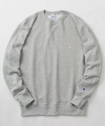 【Champion/チャンピオン】Cマーク ワンポイントロゴ 刺繍&ワッペンデザイン クルーネックスウェット/ 裏毛/【USAコットン】